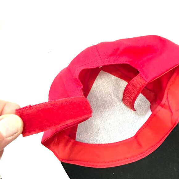 Disney Mickey Mouse Black Red Hands On Mouth Plush Ears Baseball Cap Youth - Picture 6 of 10